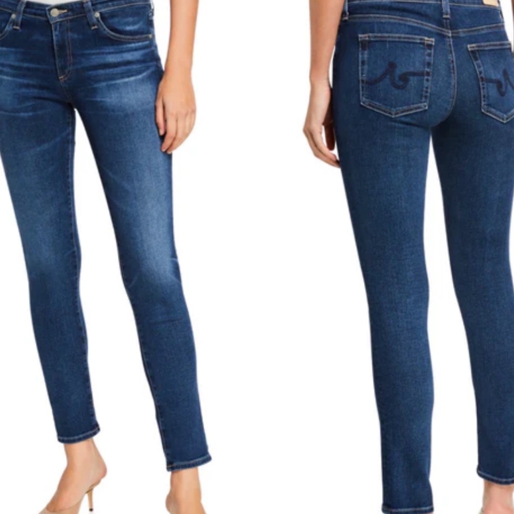 Ag Adriano Goldschmied Blue Skinny Jeans with Modern Fit